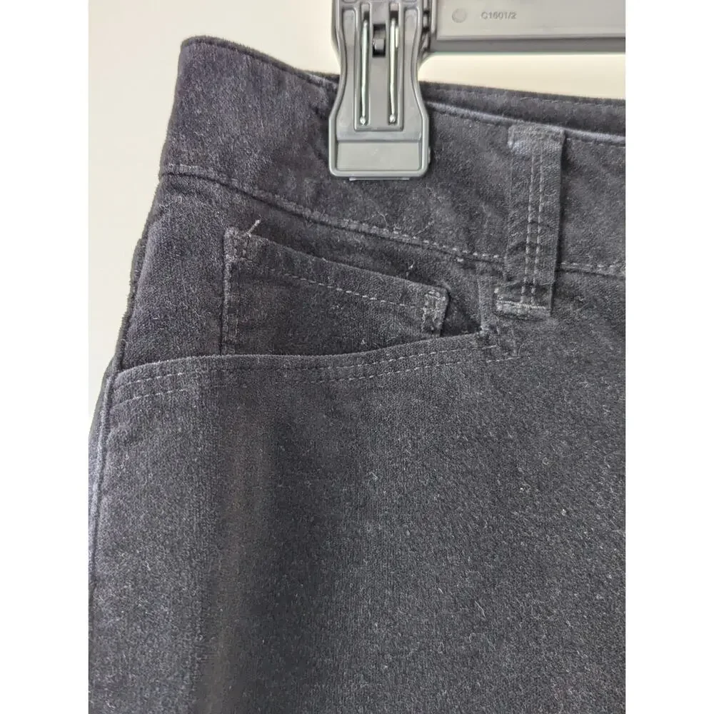Talbots Curvy Ladies Sz6 Black Velvet Pants Holiday Party Preppy